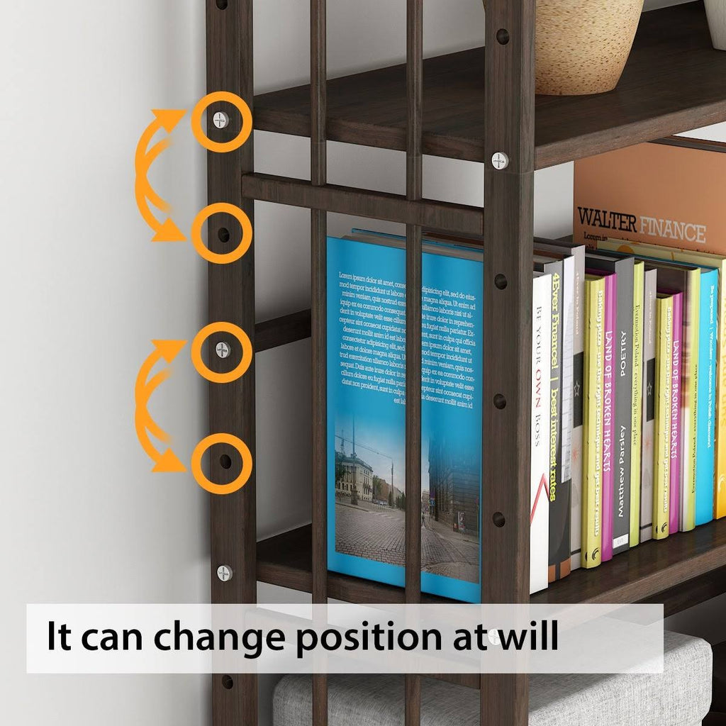 5 Shelf Solid Wood Bookshelf P5917