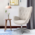 Beige Upholstery Accent Chair I760129
