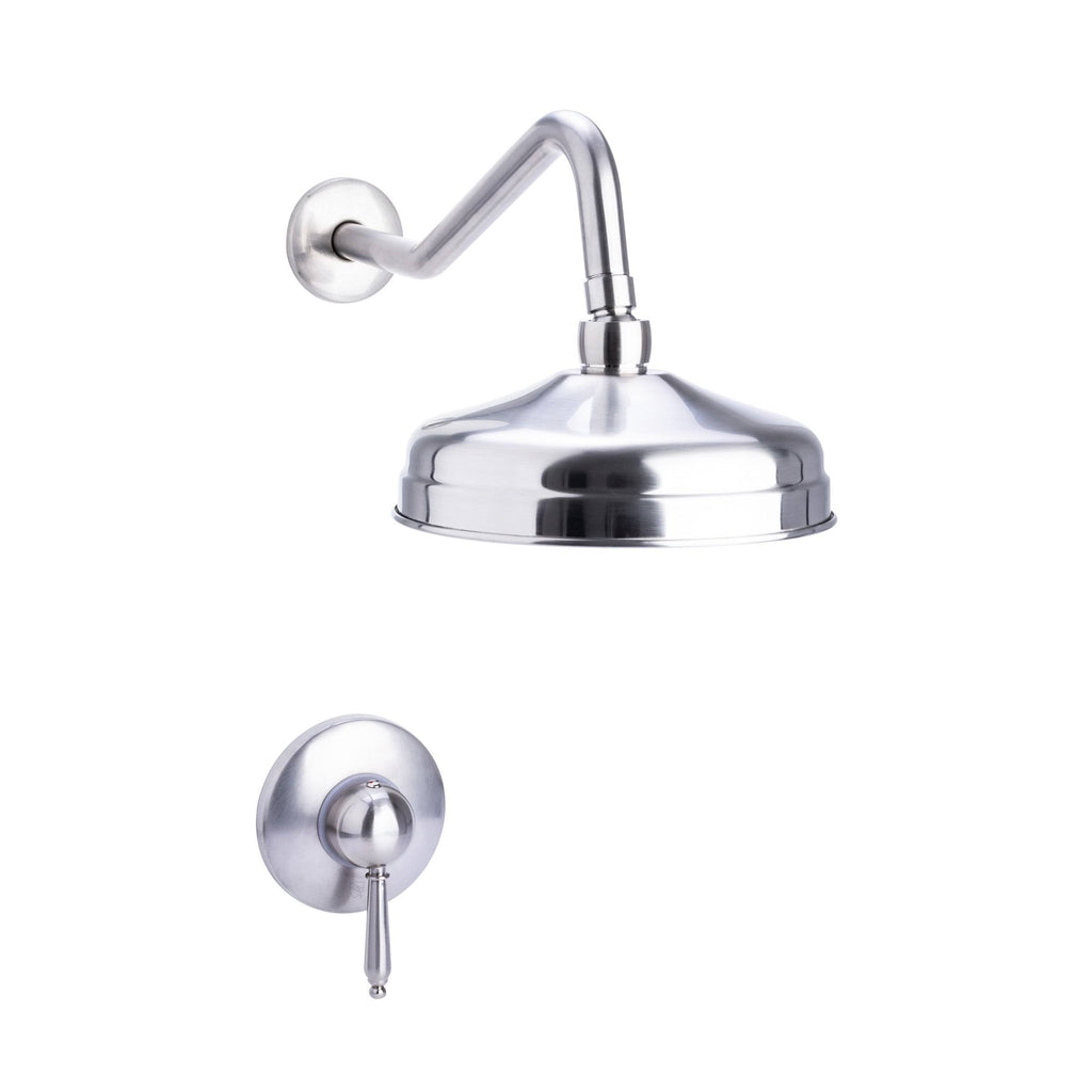 Traditional Rain Can Shower Set with Valve Chrome W57912