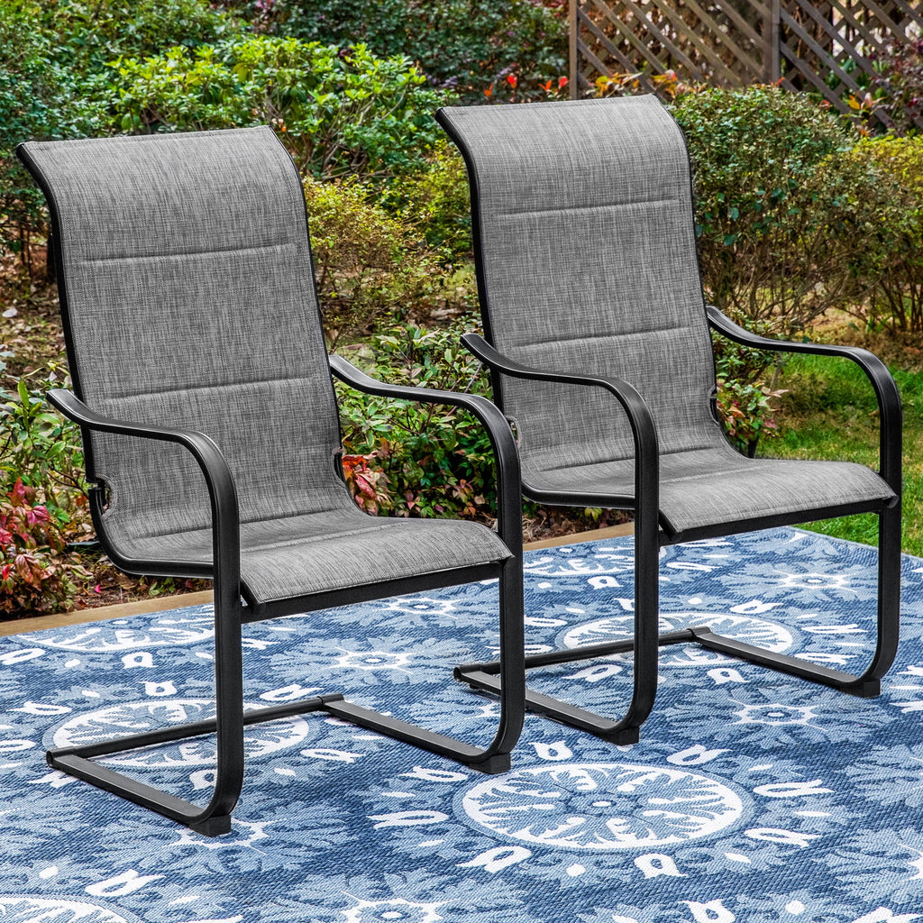 7 Pieces Outdoor Patio Dining Set with 6 Textilene Chairs and Extendable Dining Table R7725