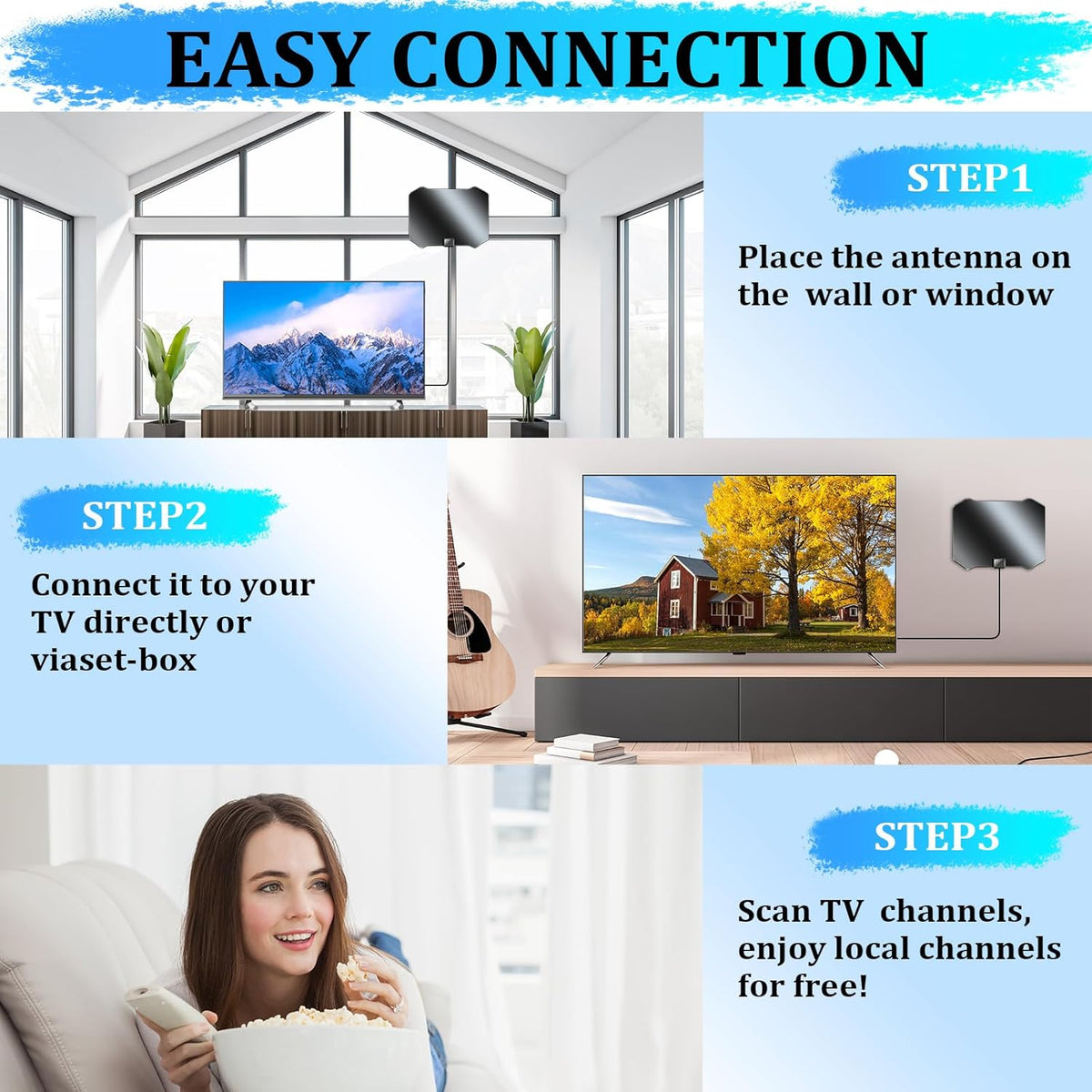 Digital TV Antenna with Amplifier Signal Booster I949383