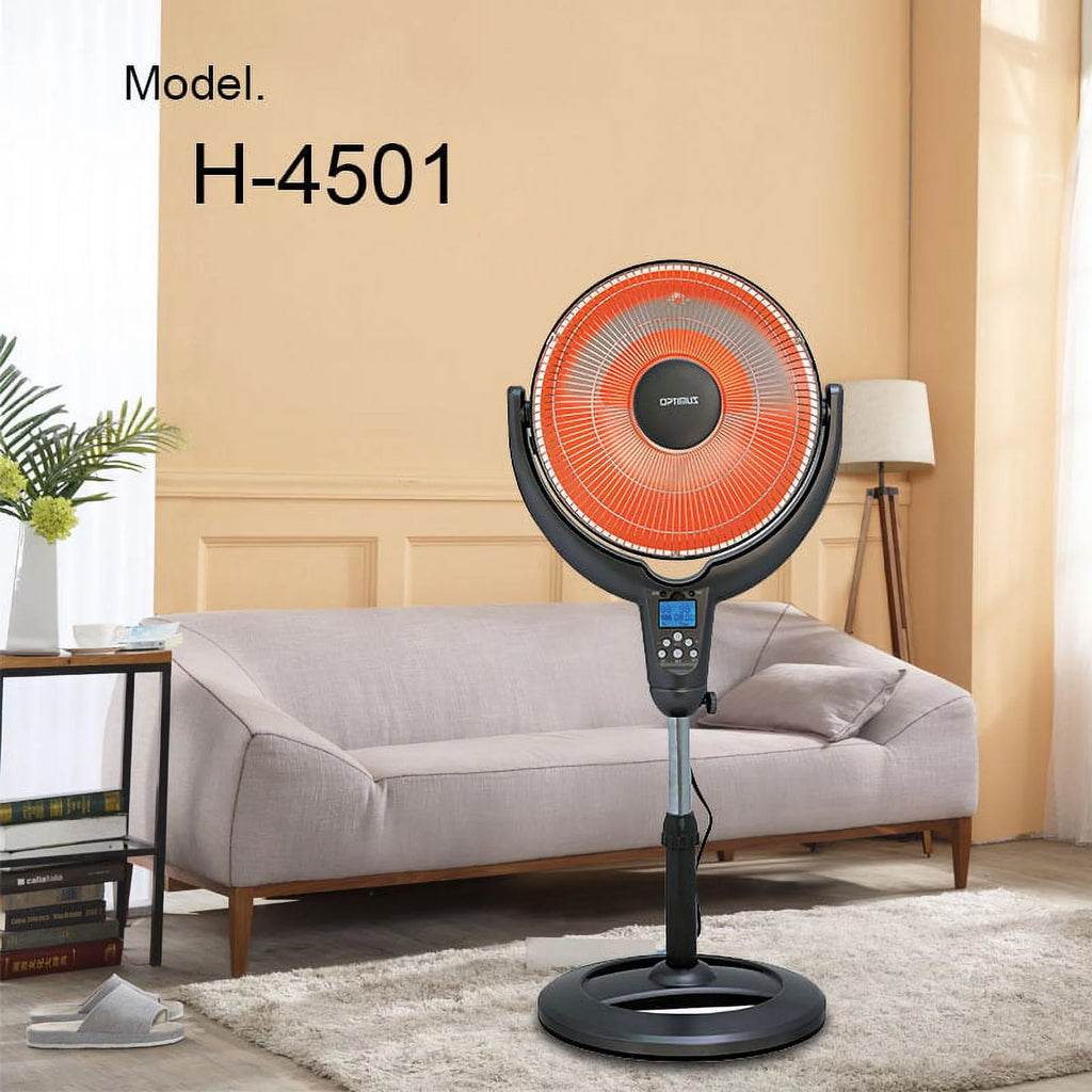 14" Adjustable Oscillating Pedestal Heater with Remote Control E46277