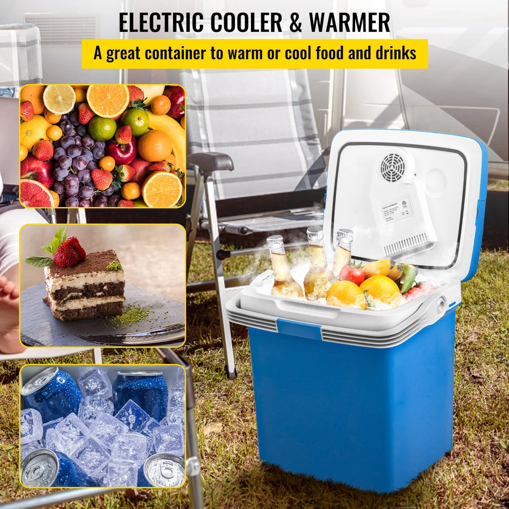Portable Car Fridge 25L/28Qt with 110V AC Home Power Cord & 12V Car Adapter R3090