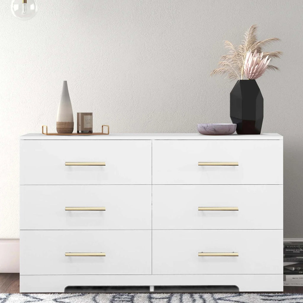 Black 6 Drawer Dresser A70557