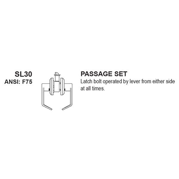 Dark Bronze Passage Lever Set I15393