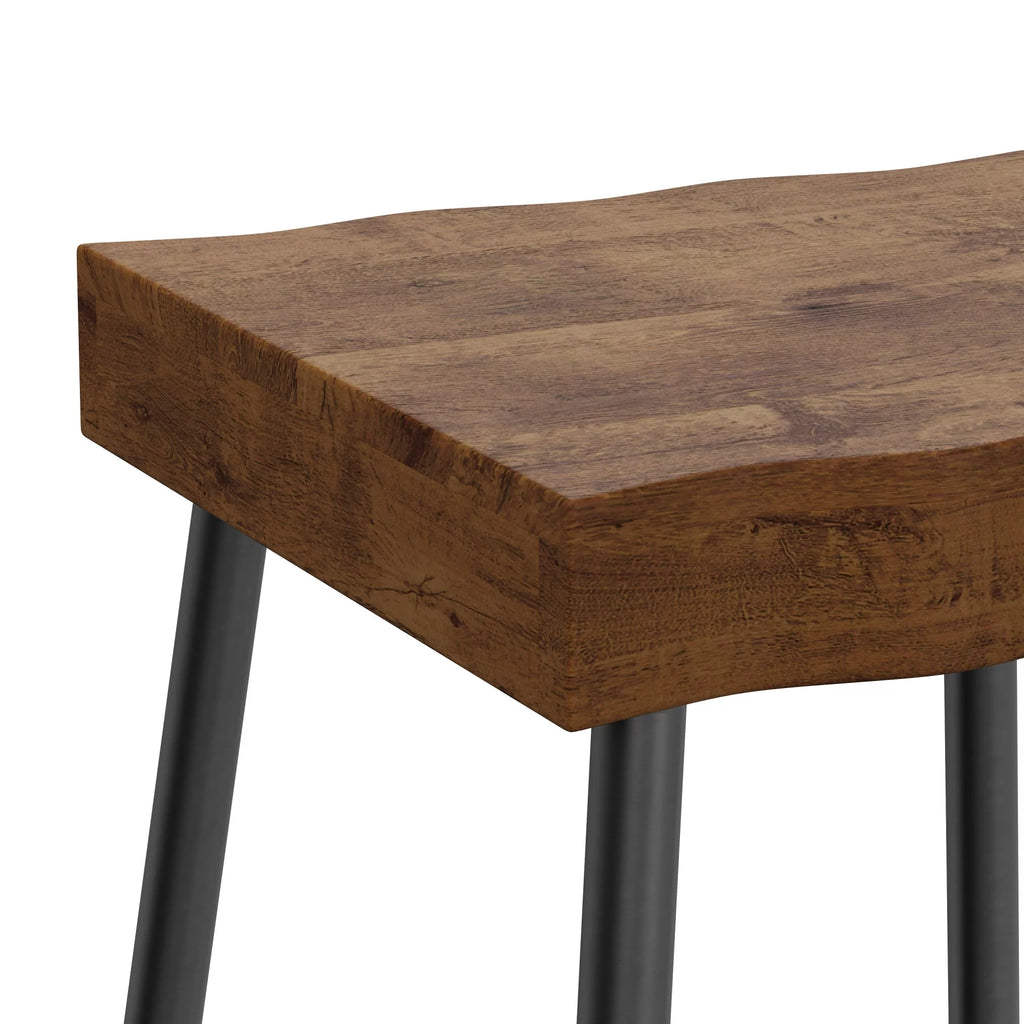 Natural Sheesham Wood Backless Counter Height Stool W367