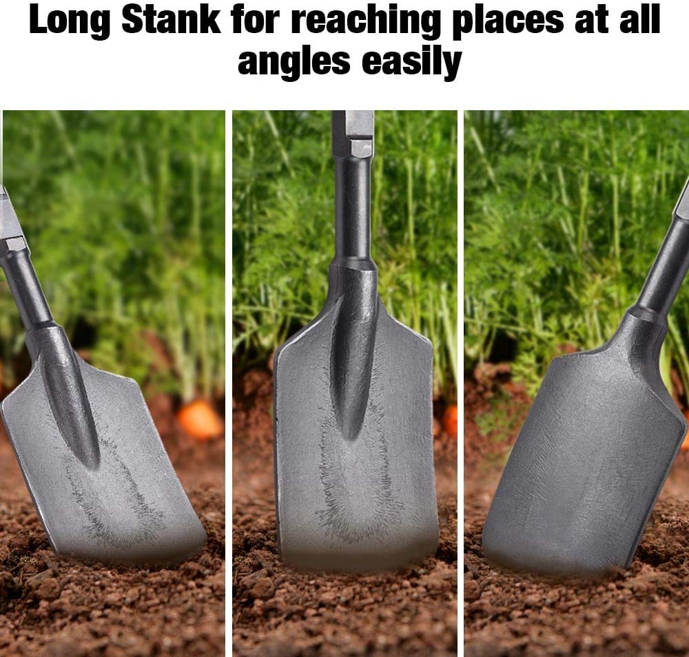 2 Pc Steel Clay Spade Chisel Bit for Demolition Jack Hammer O749
