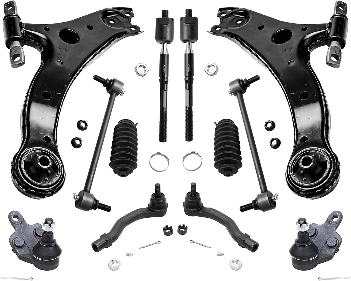 Front Lower Control Arms with Ball Joint Sway Bar Tie Rods with Boot U60977