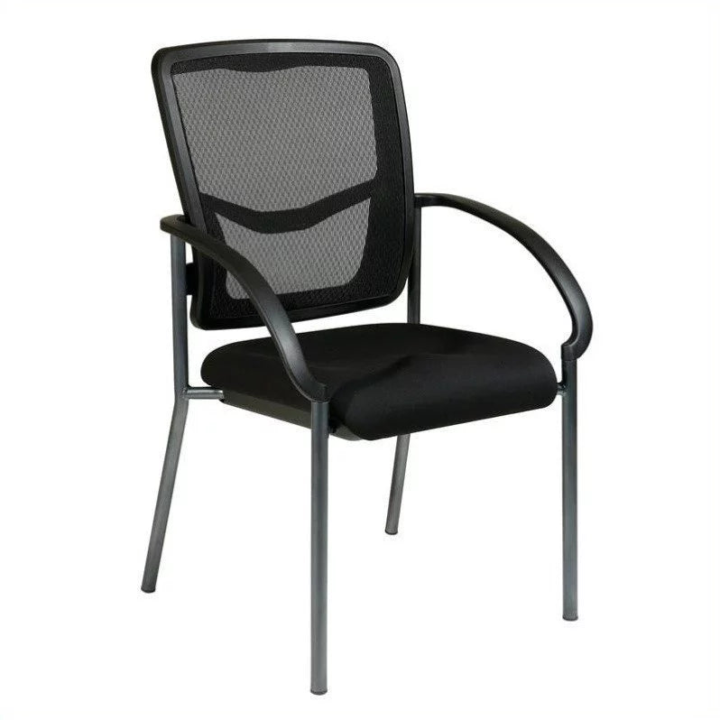 Black Visitors Chair with Arms F8816