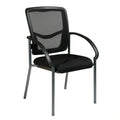 Black Visitors Chair with Arms F8816