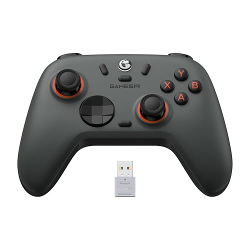Wireless PC Controller with Hall Effect Joysticks & Triggers, 2.4G & Wired, Remappable Buttons (White) W1389