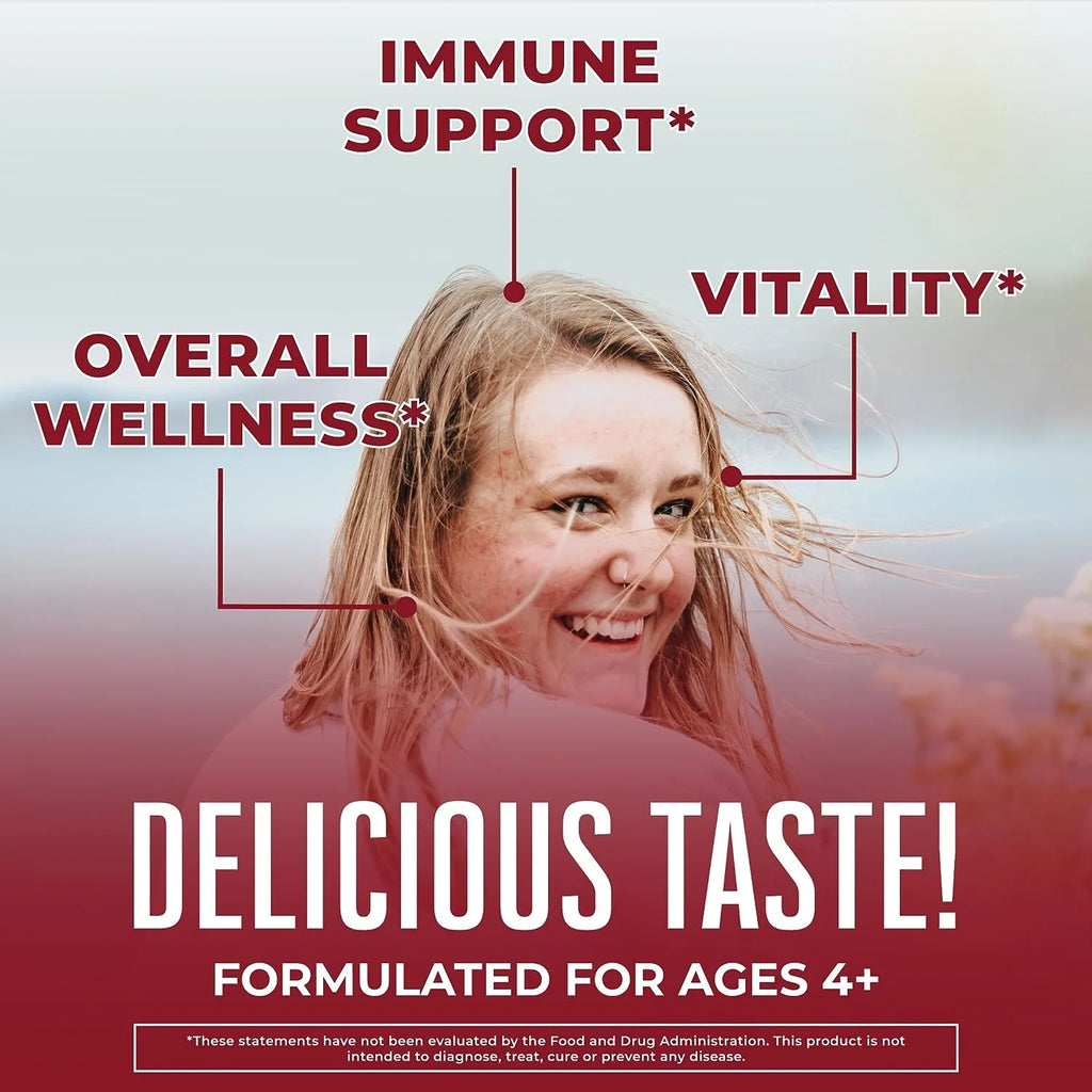 Organic Elderberry Gummies with Echinacea, Vitamin C and D, 90 Gummies Q91805