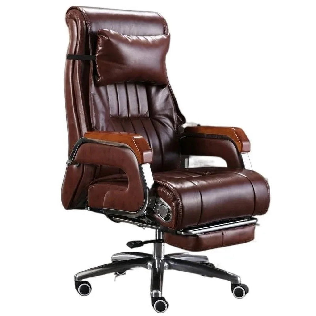Cowhide Reclining Massage Office Chair P98153