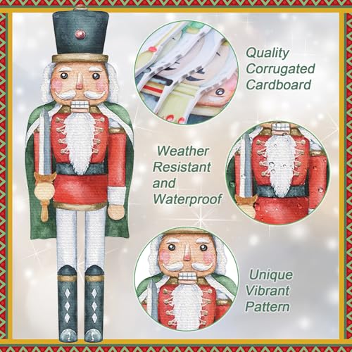 12 Pcs Christmas Nutcracker Yard Signs with Stakes L3496