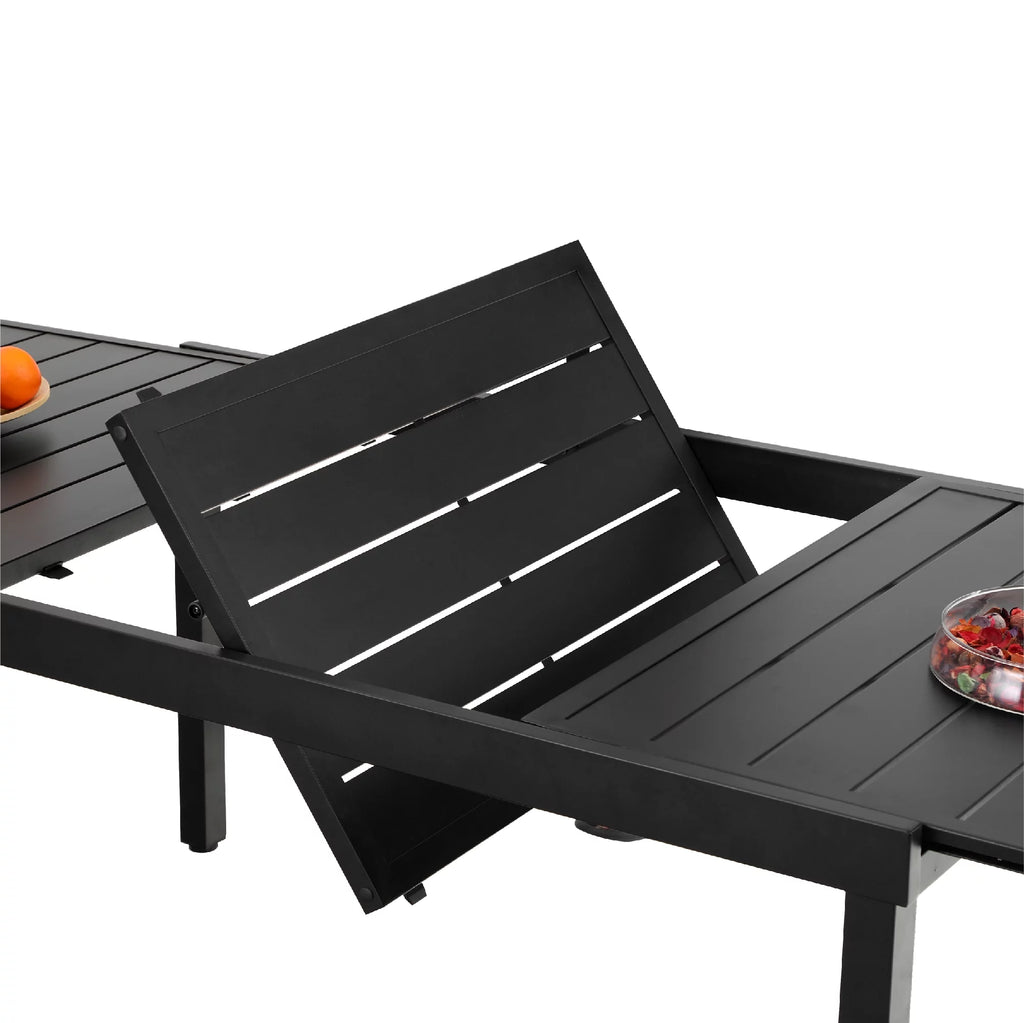 7 Pieces Outdoor Patio Dining Set with 6 Textilene Chairs and Extendable Dining Table R7725