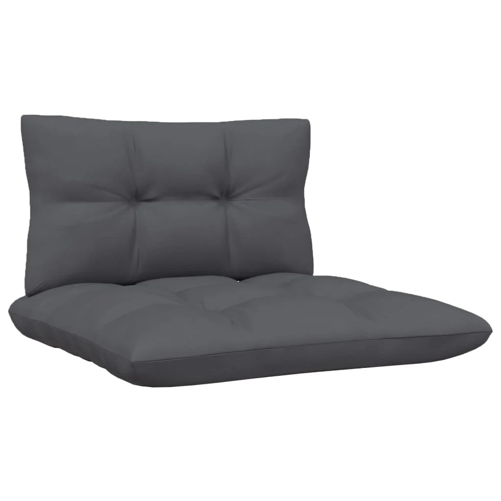 Solid Pinewood Patio Sofa with Anthracite Cushions X53020