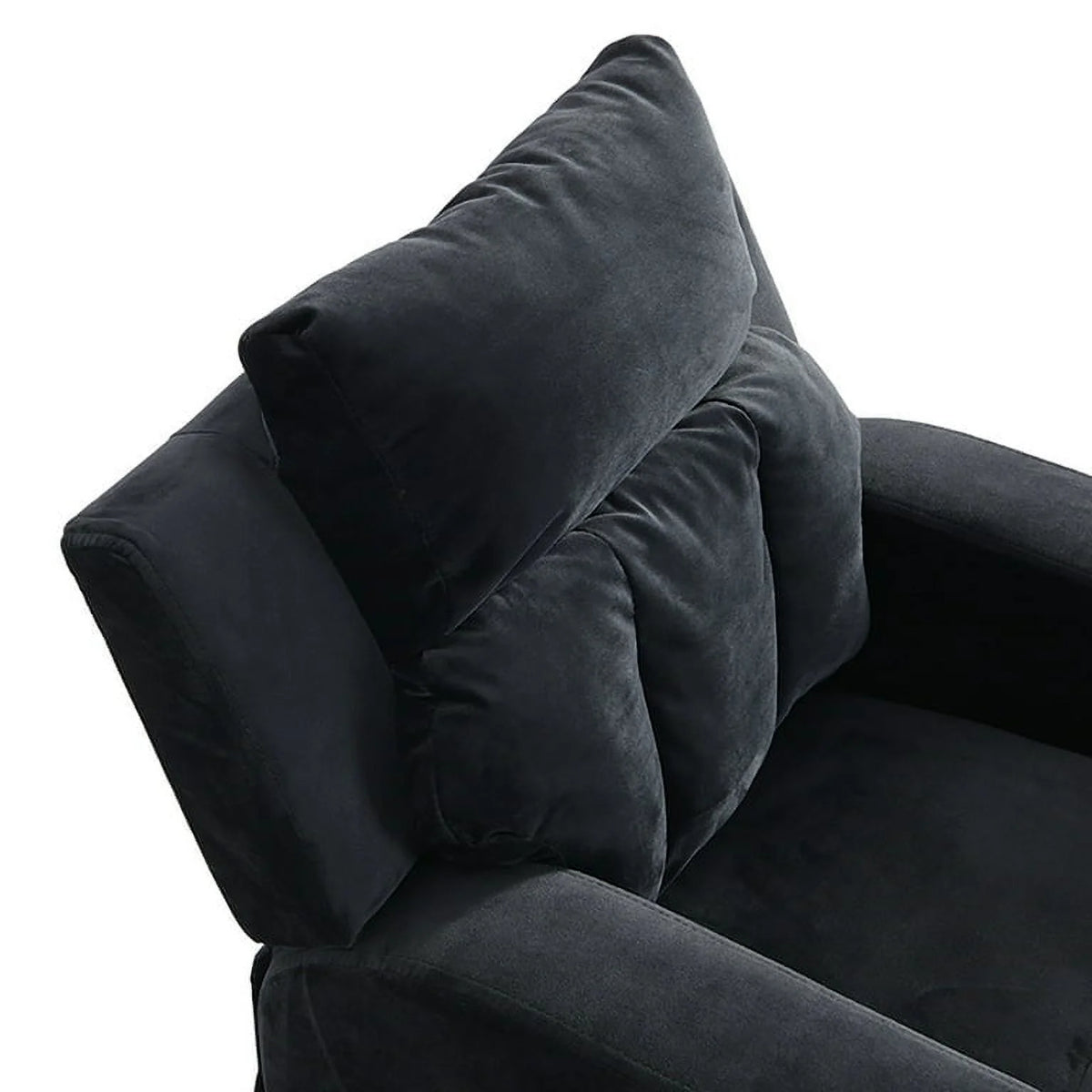 Kids Velvet Recliner Chair with Cup Holder and Footrest D997