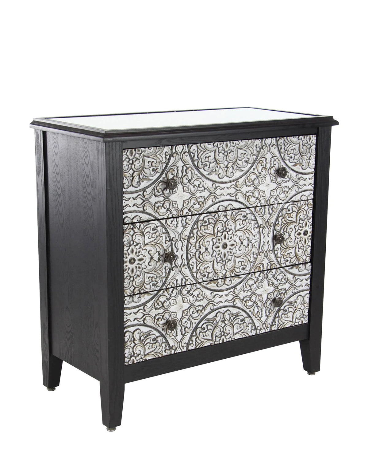 3 Drawer Wood and Iron Cabinet Y49231