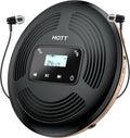 Portable CD Player with Bluetooth FM Transmitter AUX Output Rechargeable 1800mah Touch Button Anti-Skip Shockproof Protection V8889