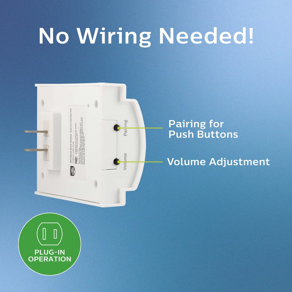 White Plug-in 2-Melody Doorbell Kit V409186