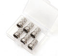 RG6 F-Type Twist-On Coaxial Cable Connector 6PCS Silver W69627