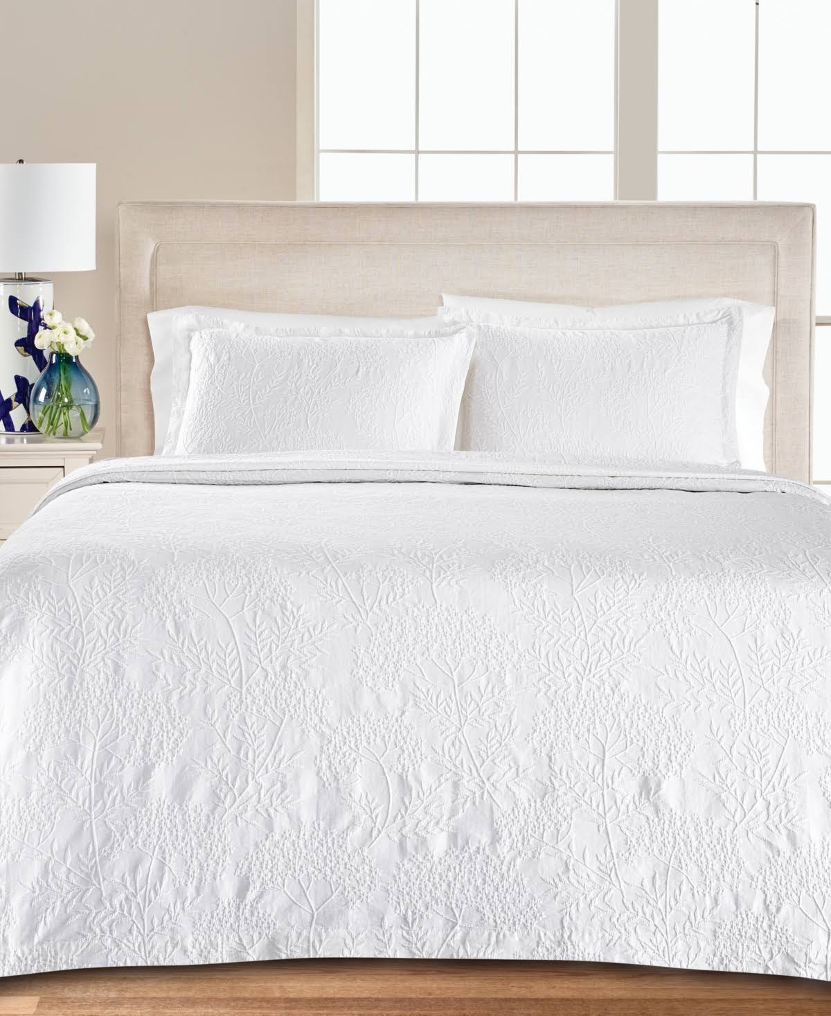 100% Cotton Twin Bedspread Light Pastel Grey M162