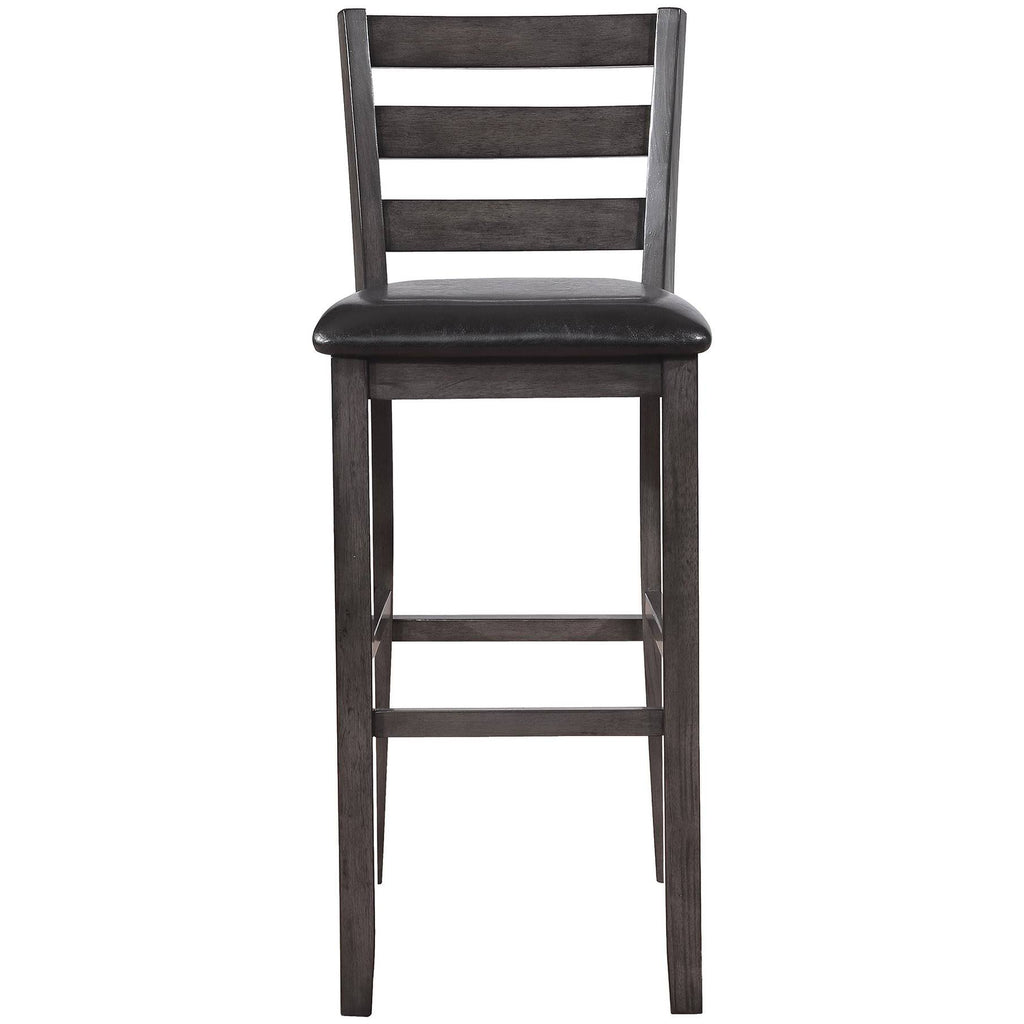 Black/Brown Upholstered Bar Stool Set of 2 H680784