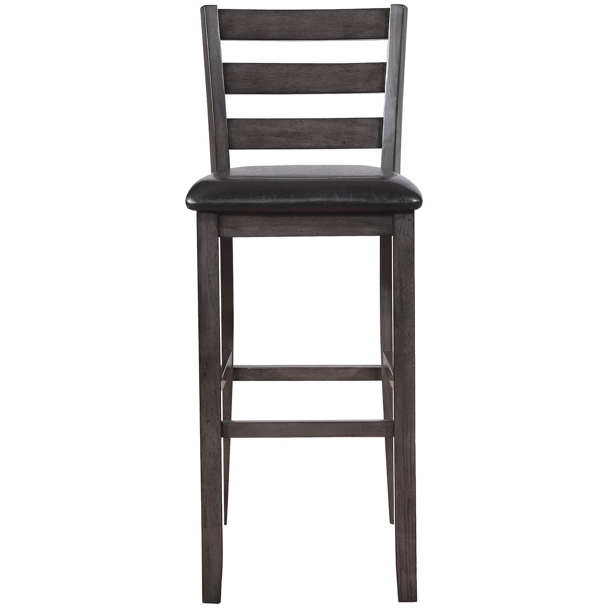 Black/Brown Upholstered Bar Stool Set of 2 H680784