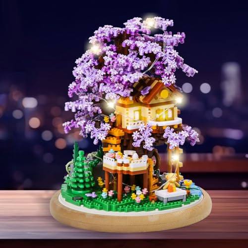 Miniature Cherry Blossom Tree House Building Blocks Set D102118
