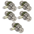 Satin Nickel Privacy Door Knob Handle, 5 Pack T49888
