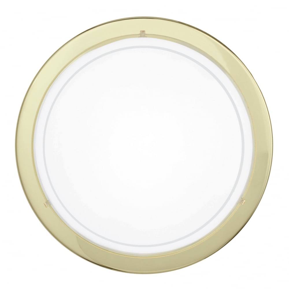 290mm Brass Glass Ceiling or Wall Disk Light R563