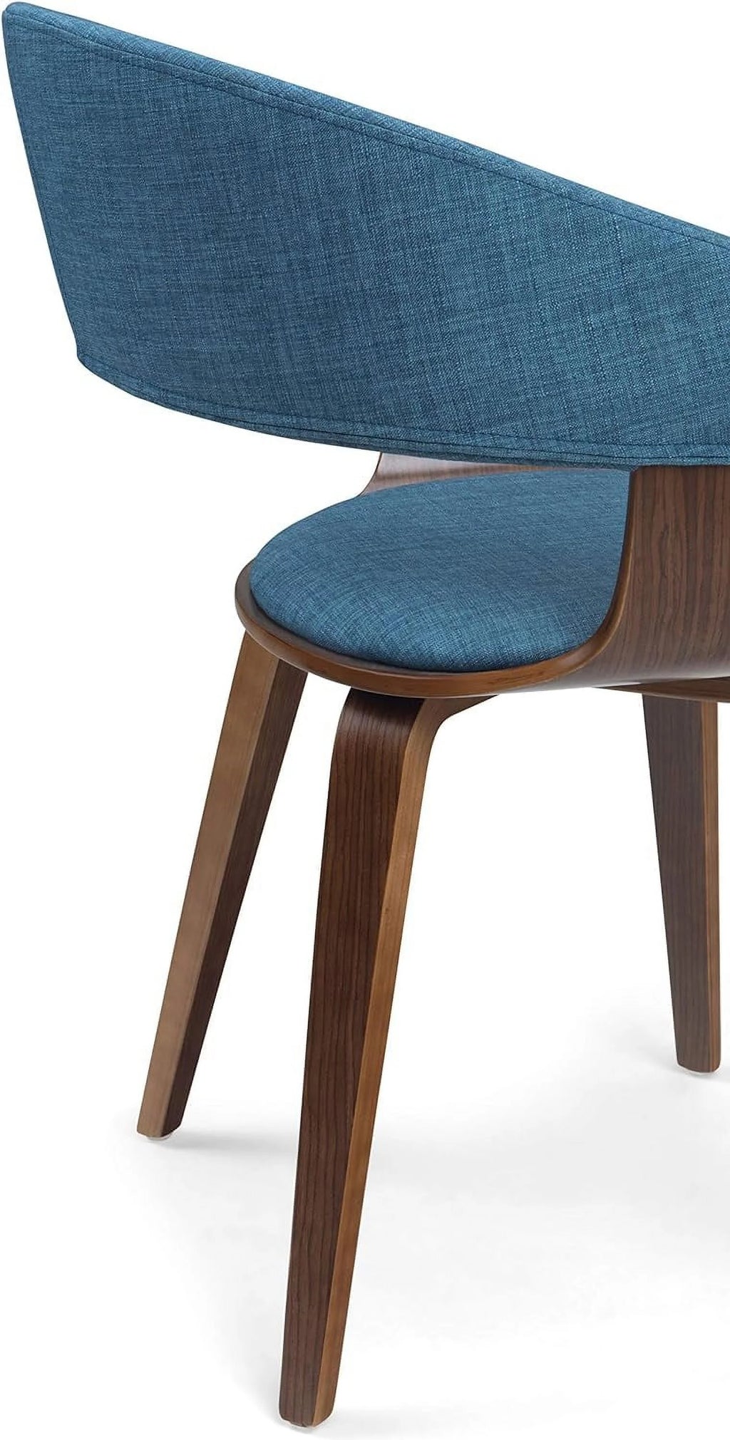 Blue Linen Look Fabric Dining Chair O422858