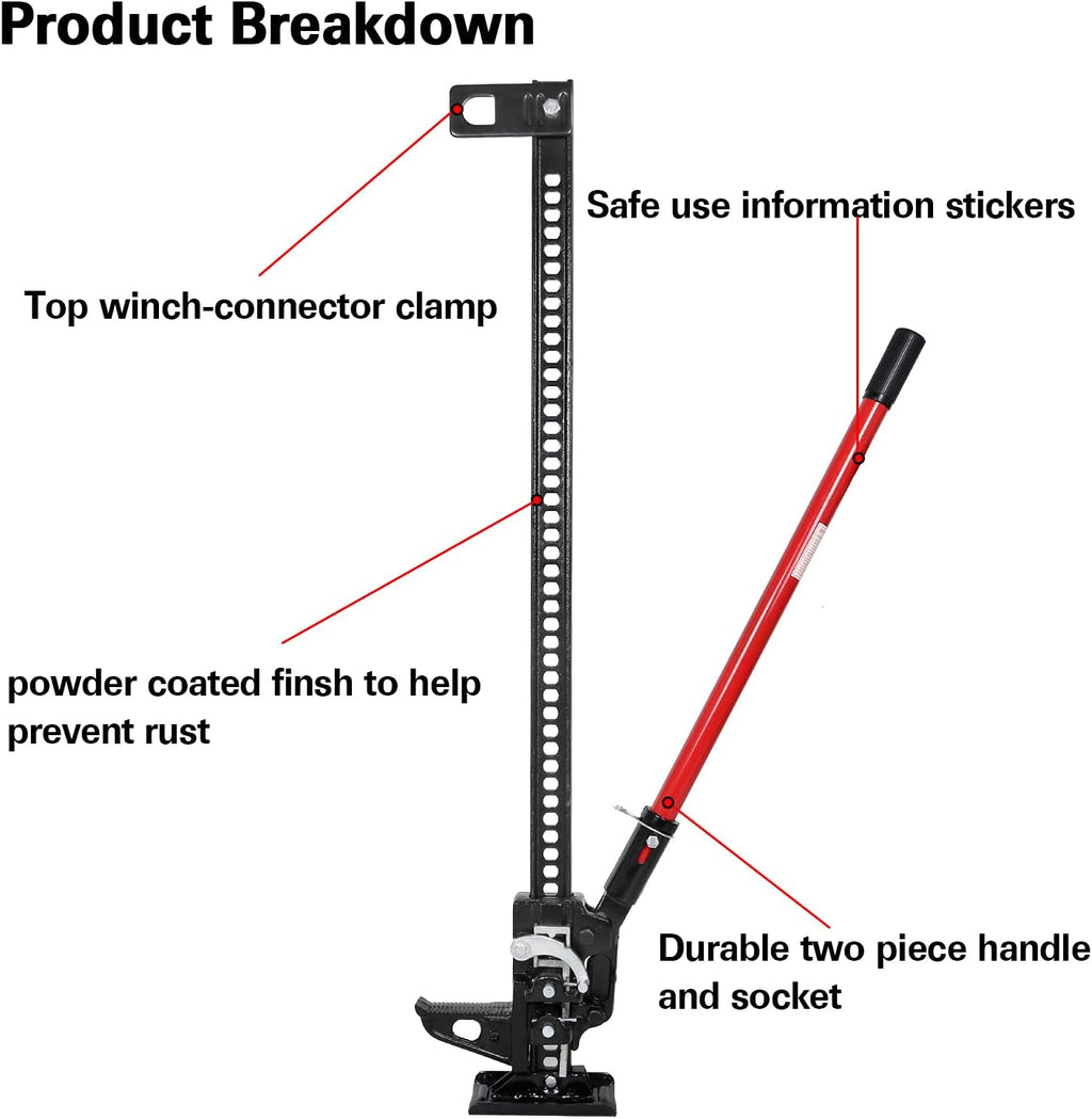 60 Off-Road High Lift Jack, 3 Tons Cast Steel I602