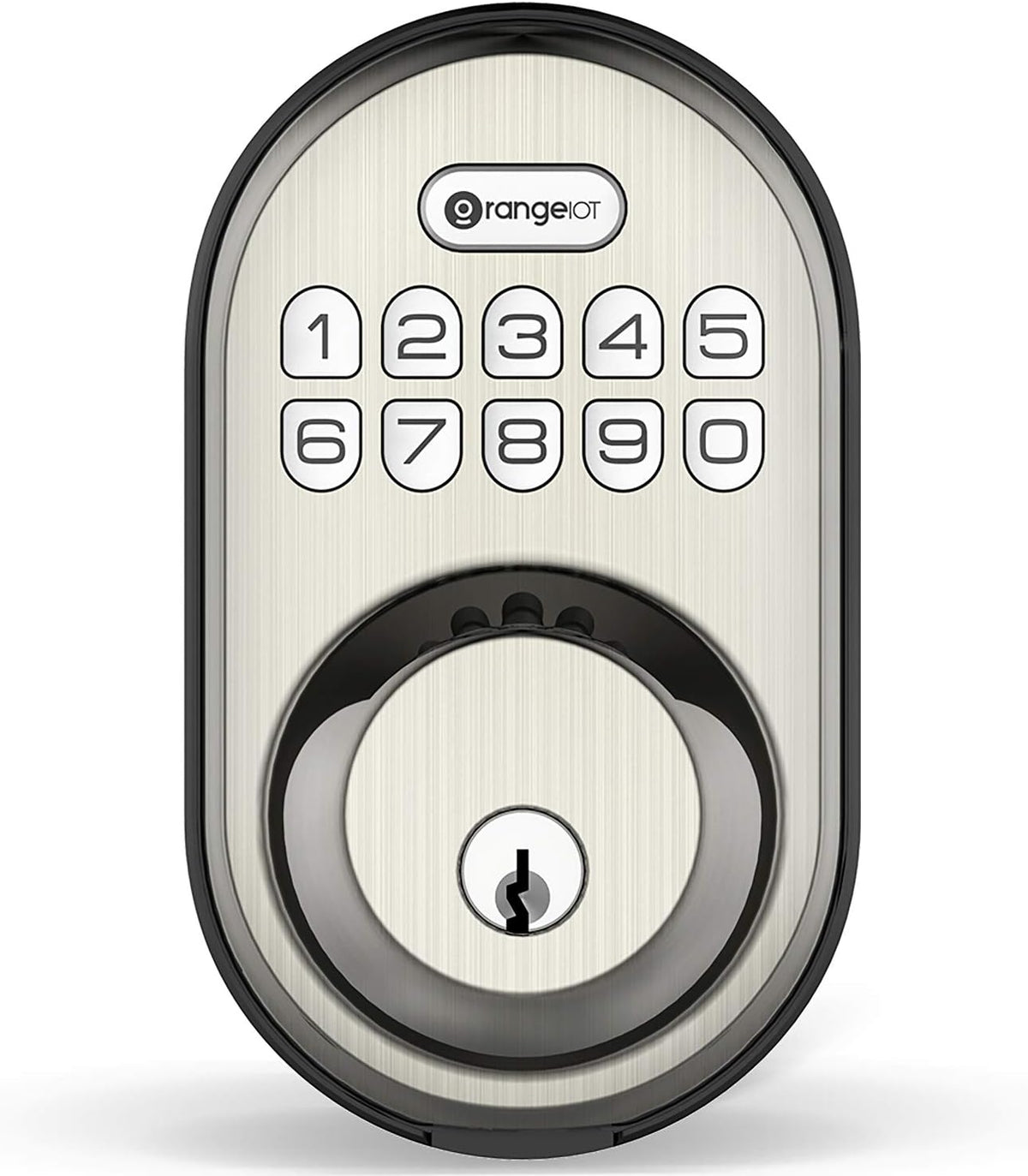 Satin Nickel Keyless Entry Deadbolt Lock Pack of 2 U434888