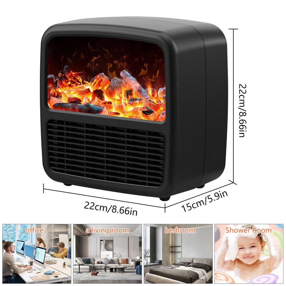 1500W Portable Electric Ceramic Space Heater with Adjustable Thermostat D912919