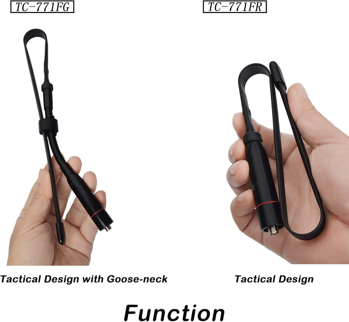 Tactical Antenna VHF UHF 2M 70CM Dual Band SMA-Female Two Way Radio O7900