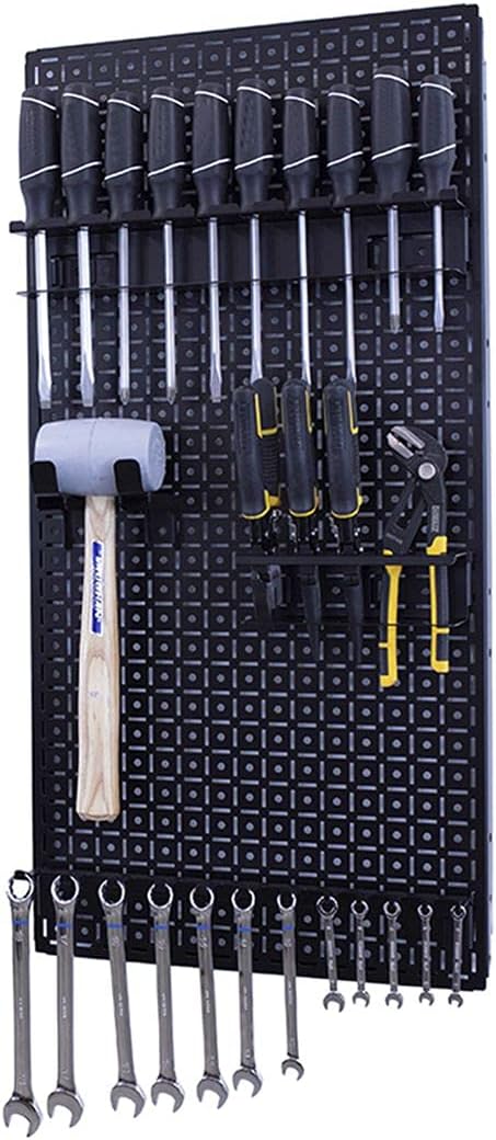 Black/Red Metal Pegboard System M869