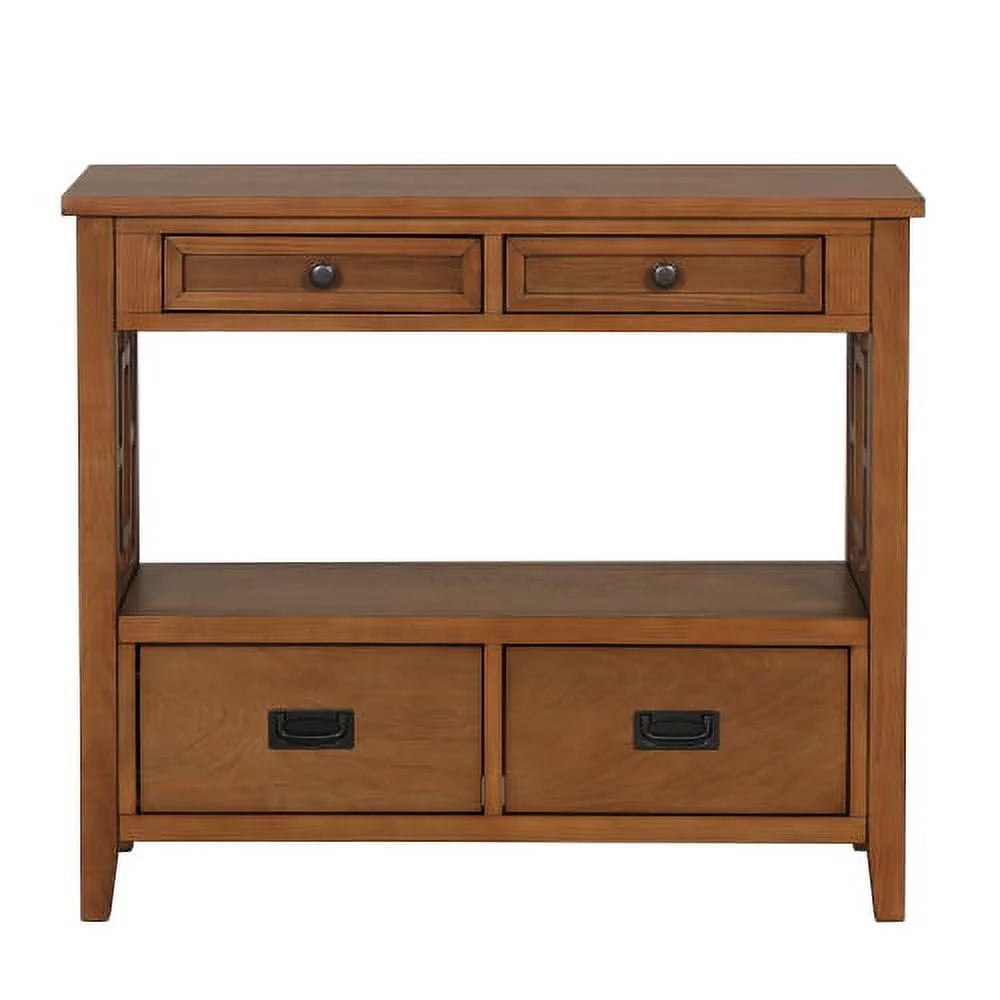 Farmhouse 36'' Wood Console Table with 4 Drawers Y98228