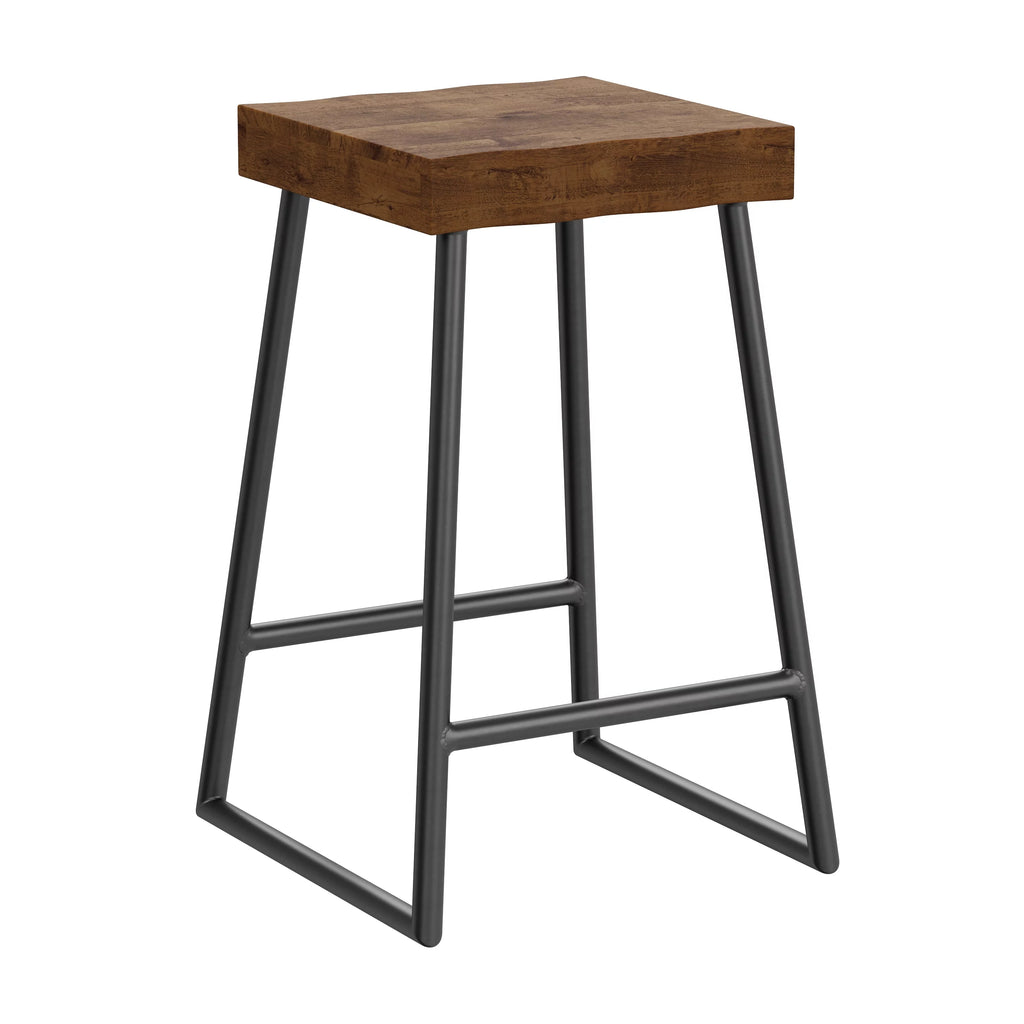 Natural Sheesham Wood Backless Counter Height Stool W367