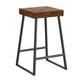 Natural Sheesham Wood Backless Counter Height Stool W367