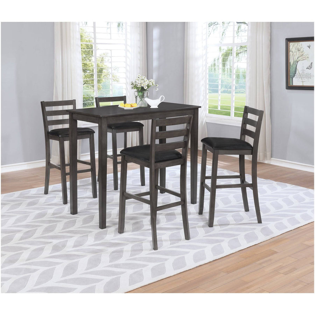 Black/Brown Upholstered Bar Stool Set of 2 H680784