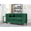 Green Chesterfield Loveseat J87356