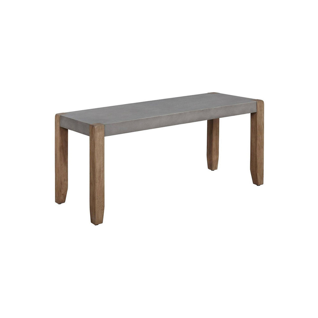 Faux Concrete and Wood Bench C191