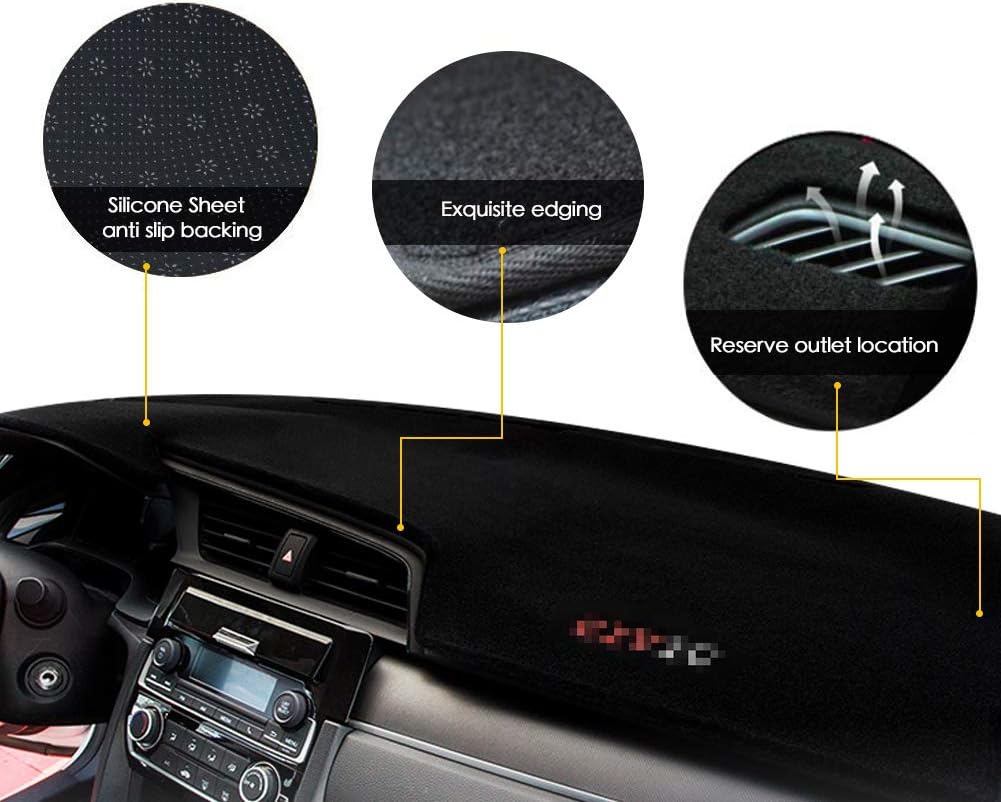 Black Center Console Cover Dash Mat Protector for Nissan Rogue X-Trail Rogue Sport SUV K805265