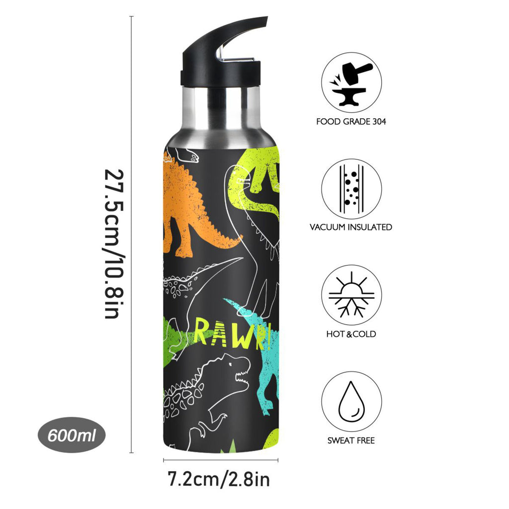 Stainless Steel Insulated Water Bottle with Straw Lid D77784