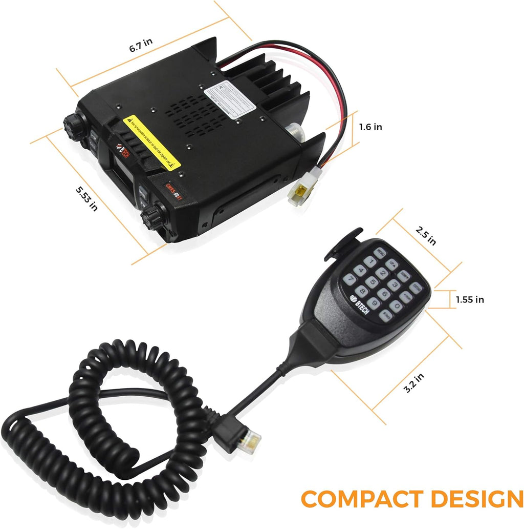 50 Watt GMRS Two-Way Radio with Dual Band Scanning Receiver V548166