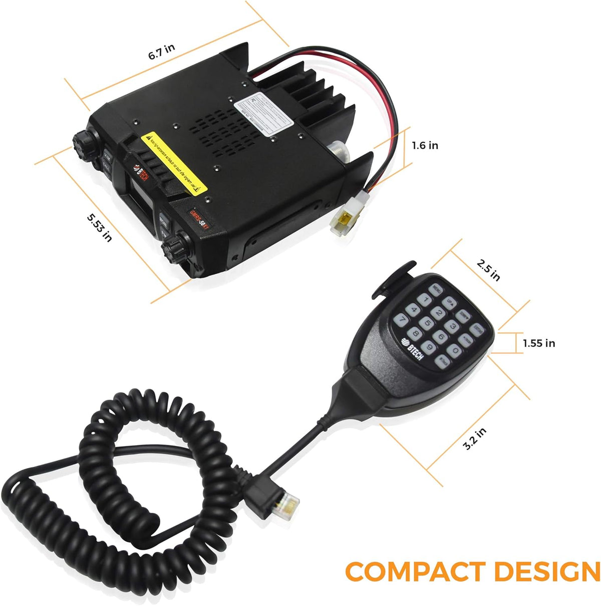 50 Watt GMRS Two-Way Radio with Dual Band Scanning Receiver V548166