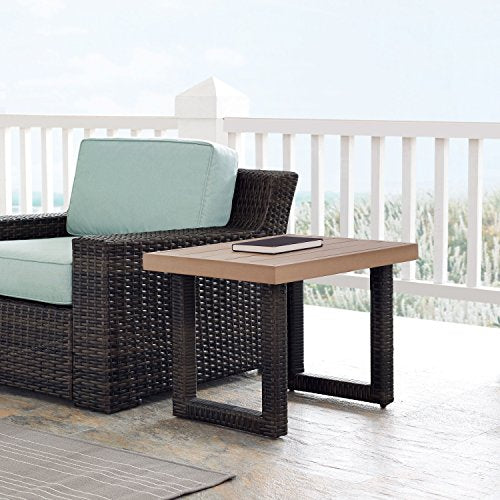 Brown Outdoor Wicker Side Table H3556
