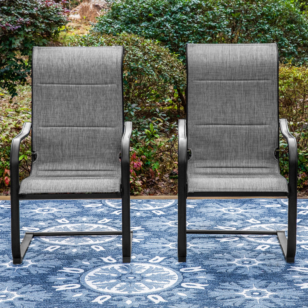 7 Pieces Outdoor Patio Dining Set with 6 Textilene Chairs and Extendable Dining Table R7725