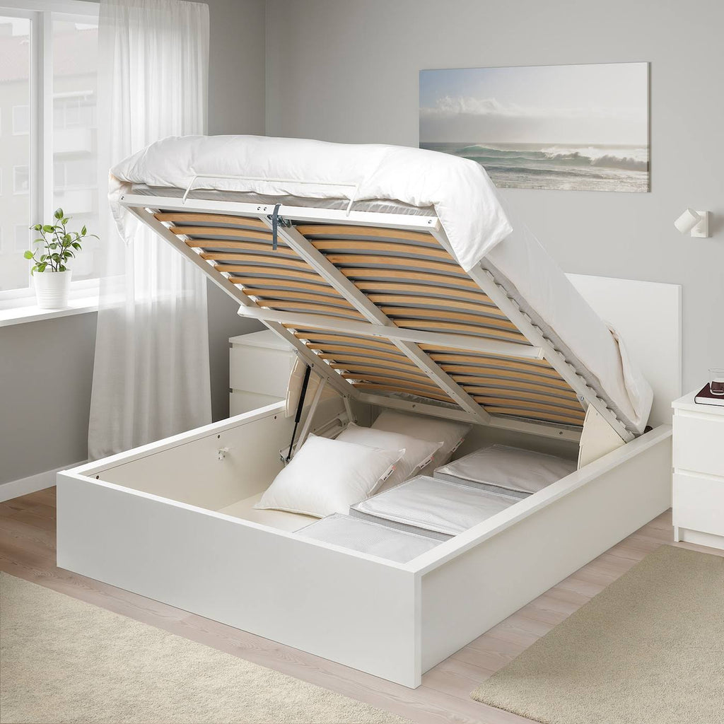 White Full/Double Storage Bed F826539